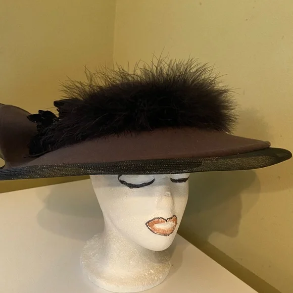 Beautiful Dark Grey Church Dress Hat by Mr. Hi display picture 2